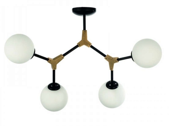 Φωτιστικό Οροφής 6167-4 110x70cm 4xG9 Black-Gold Inlight Μέταλλο,Γυαλί