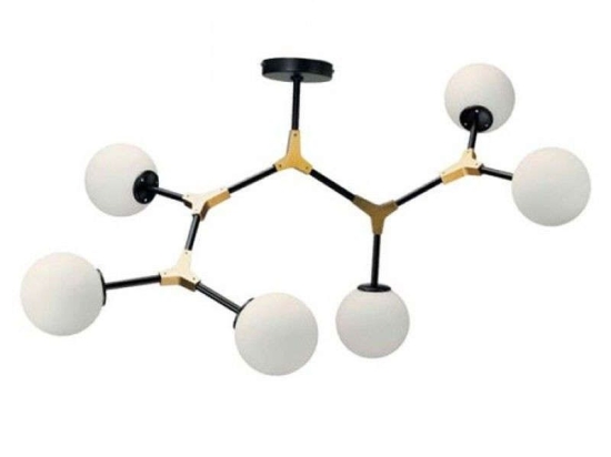 Φωτιστικό Οροφής 6167-6 90x75cm 6xG9 Black-Gold Inlight Μέταλλο,Γυαλί