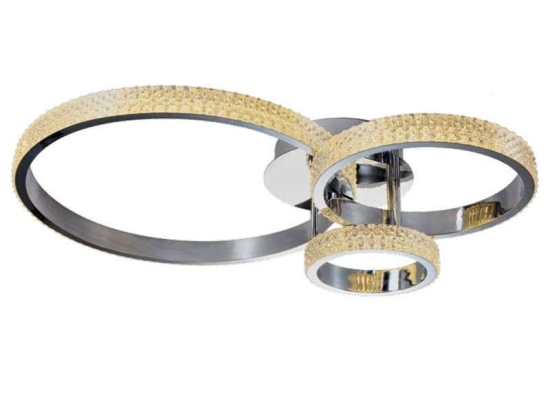 Φωτιστικό Οροφής-Πλαφονιέρα Led 6035 L45cm 7500Lm Chrome Inlight Αλουμίνιο