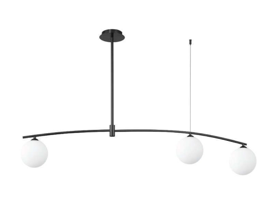 Φωτιστικό Οροφής-Ράγα 6037-3 110x67cm 3xG9 Black-White Inlight Μέταλλο,Γυαλί