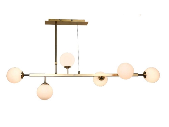 Φωτιστικό Οροφής-Ράγα 6192 130x70cm 6xG9 Gold Inlight Μέταλλο,Γυαλί