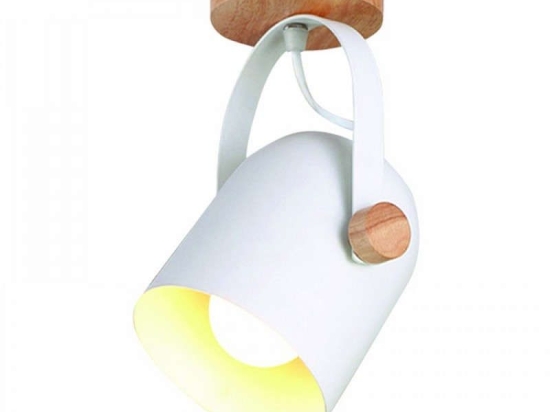 Φωτιστικό Οροφής - Σποτ 6133-1 11,5x22cm 1xΕ27 White Inlight Μέταλλο,Ξύλο