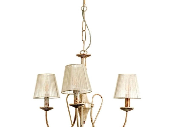 Φωτιστικό Οροφής 5308-3 50x40cm 3xE14 Antique White Inlight Μέταλλο,Ύφασμα