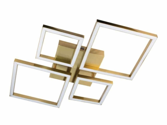 Φωτιστικό Οροφής 6051-GL 65cm Dim Led 5600Lm 70w 3000K/4000K/6000K Gold Inlight