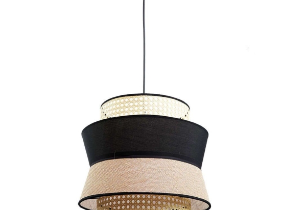 Φωτιστικό Οροφής 4045 30x25cm 1xE27 Natural-Black Inlight