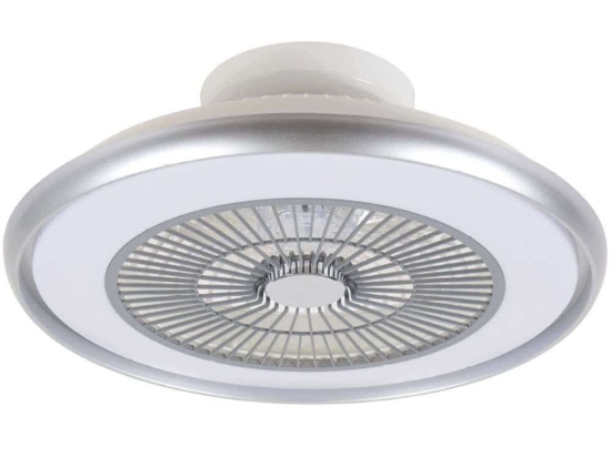 Ανεμιστήρας Οροφής Donner 101000150 Με Φως Led Και Τηλεχειριστήριο Φ55x20cm 36W Silver Inlight Διάμετρος 55cm