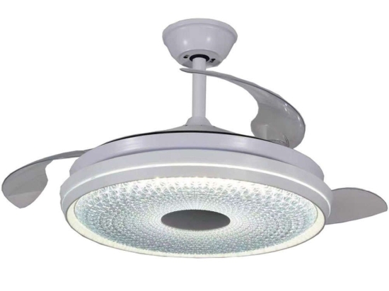 Ανεμιστήρας Οροφής Huron 102000110 Με Φως Led Και Τηλεχειριστήριο Φ105x25cm 36W White Inlight Διάμετρος 105cm
