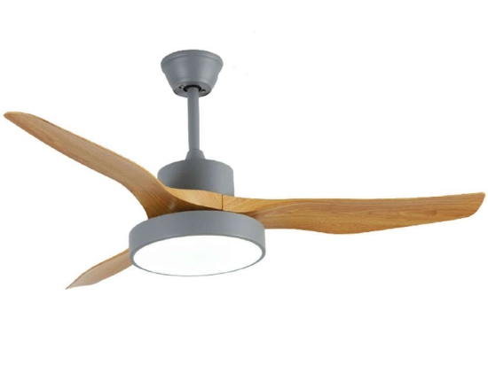 Ανεμιστήρας Ορόφης Nitinat 102000230 Φ132cm Με Φως Led 25W Grey-Natural Itlighting Διάμετρος 132cm