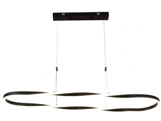 Φωτιστικό Οροφής - Ράγα 6077-BL 100cm Led 6400lm 76W Black Inlight