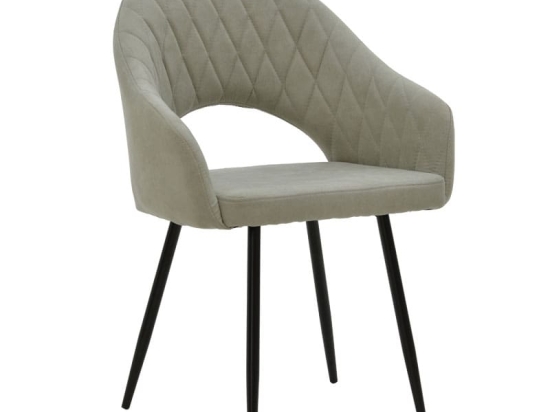 Πολυθρόνα Macie pakoworld ύφασμα antique γκρι-μαύρο 58x50x85εκ