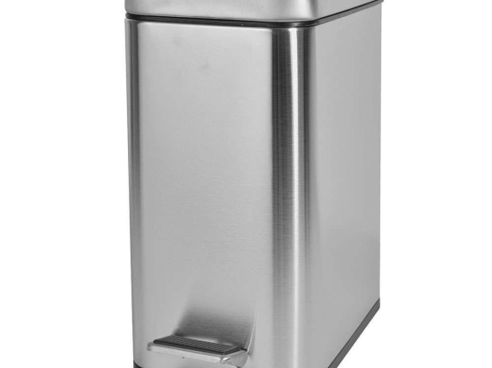 Κάδος Απορριμμάτων Soft Close Slim 02-5542 13,8x28,4x30,5cm 5Lt Mat Inox Estia 5lt Μέταλλο,Πλαστικό