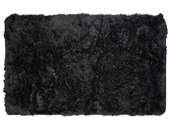 Ταπέτο Μπάνιου Fluffy 02-7409 Μαύρο Estia 50X80cm Πολυέστερ