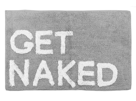 Ταπέτο Μπάνιου Get Naked 02-4309 Γκρι Estia 50X80cm 100% Βαμβάκι