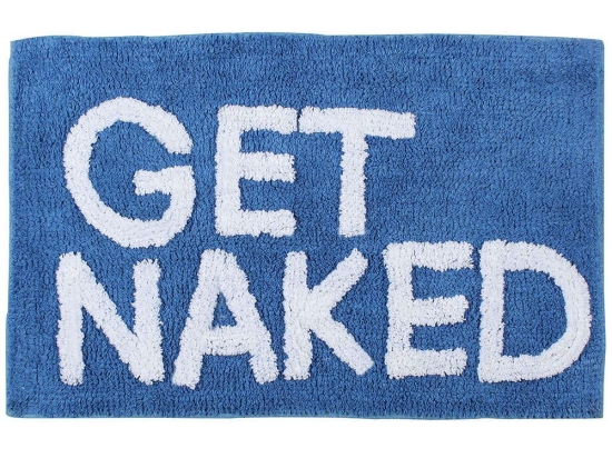 Ταπέτο Μπάνιου Get Naked 02-7263 Μπλε Estia 50X80cm 100% Βαμβάκι