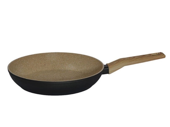 Τηγάνι Earth 01-10126 Φ24cm Beige-Black Estia 24cm Αλουμίνιο