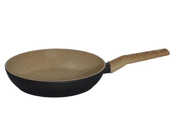 Τηγάνι Earth 01-10157 Φ30cm Beige-Black Estia 30cm Αλουμίνιο