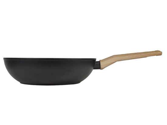 Τηγάνι Γουόκ Αντικολλητικό Earth 01-10171 Φ28cm Black Estia 28cm Αλουμίνιο
