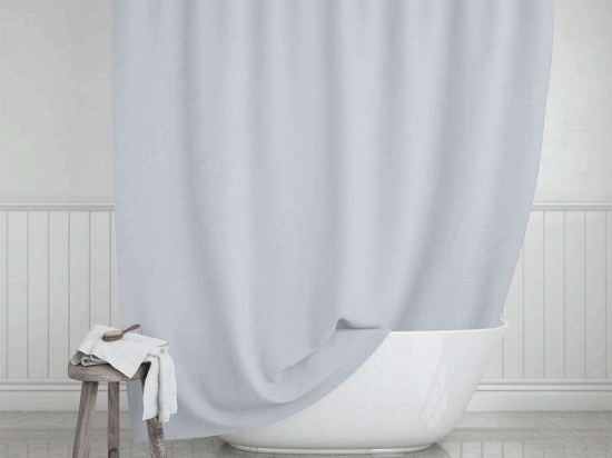 Κουρτίνα Μπάνιου 02-11307 180x200cm Grey Estia 180Πx200Υ Πολυέστερ