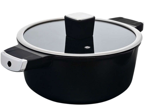 Κατσαρόλα Αντικολλητική Nordic 01-15909 24cm Black Estia 24cm Αλουμίνιο