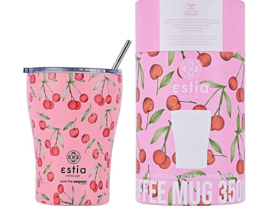 Ποτήρι - Θερμός Save The Aegean Cherry 01-16876 350ml Multi Estia
