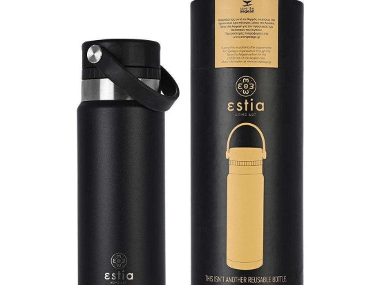 Θερμός Save The Aegean 01-17903 750ml Midnight Black Estia