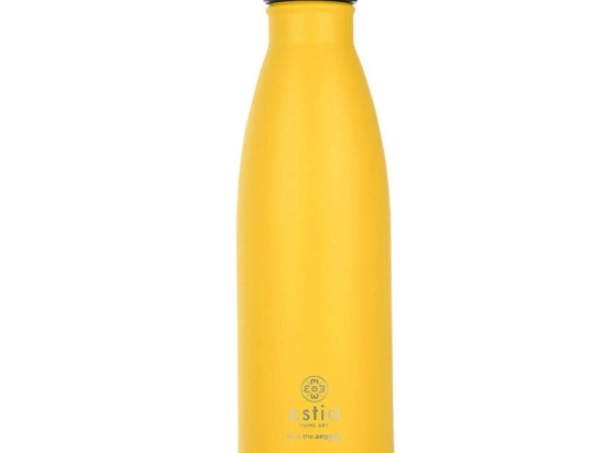 Ισοθερμικό Μπουκάλι Flask Lite Save The Aegean 01-18078 7x7x26,6cm 500ml Yellow Estia