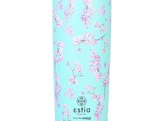 Ποτήρι - Θερμός Save The Aegean Blossom 01-20422 7,5x7,5x20cm 450ml Multi Estia
