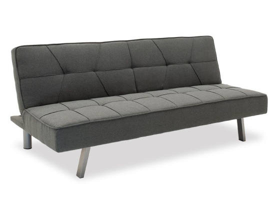 Καναπές-κρεβάτι Travis pakoworld 3θέσιος με ύφασμα γκρι 175x83x74εκ