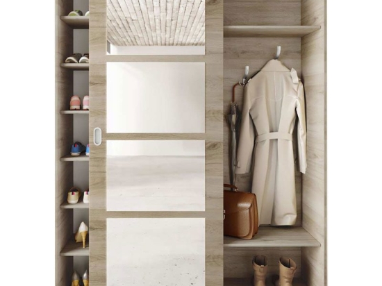 Παπουτσοθήκη-ντουλάπα Zephyr pakoworld 21 ζεύγων sonoma 150x38.5x201εκ
