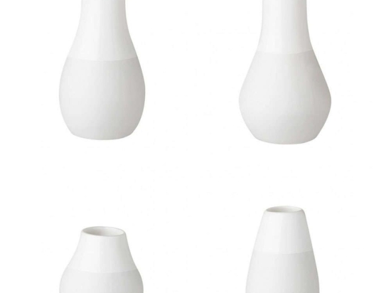 Βάζα (Σετ 4Τμχ) LBTRD0012927 4/8,5cm White Raeder Πορσελάνη