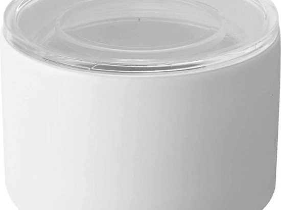Βάζο Αποθήκευσης WH Small LBTYMZK5114 10,5x10,5x7cm White Yamazaki Κεραμικό,Polyresin