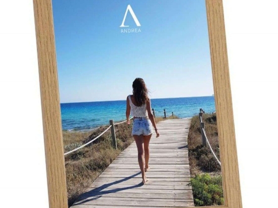 Κορνίζα LBTAH-AX22521 13x18cm Natural-Beige Andrea House Ξύλο,Γυαλί