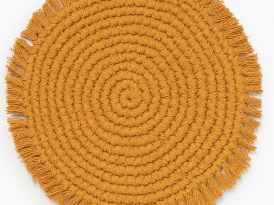Σουπλά Vera LBTCAVERA38MOS Φ38cm Mustard Calma House Βαμβάκι