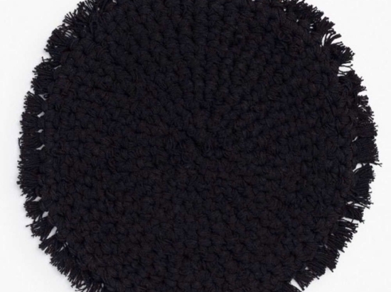 Σουπλά Vera LBTCAVERA38NEG Φ38cm Black Calma House Βαμβάκι