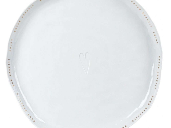 Πιατέλα Bon Apetit LBTRD0015779 Φ33cm White-Gold Raeder Πορσελάνη