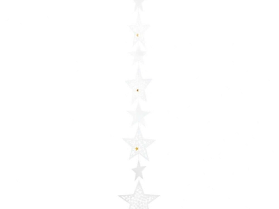 Διακοσμητική Γιρλάντα Stars LBTRD0090075 120cm White-Gold Raeder Χαρτί