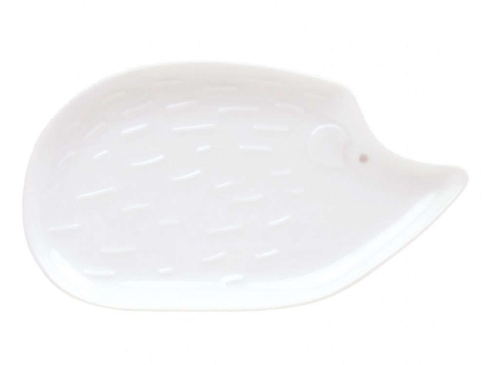 Διακοσμητικό Πιατάκι Hedgehog LBTRD0015729 10,5x5,5x1cm White-Gold Raeder Πορσελάνη