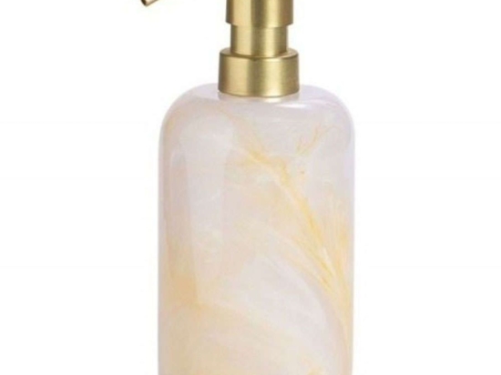 Δοχείο Κρεμοσάπουνου Mother Of Pearl LBTAH-BA22174 Φ8x18cm 300ml Multi Andrea House Πολυρεσίνη