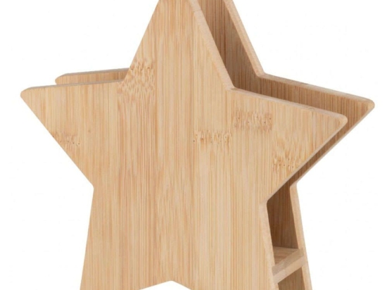 Χαρτοπετσετοθήκη Star LBTRD0090452 18,5x18x5cm Natural Raeder Bamboo