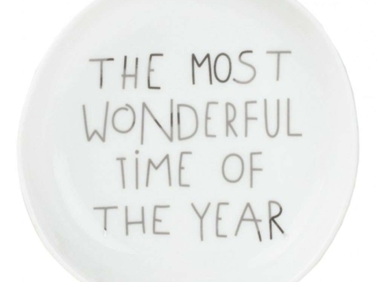 Μπωλ Διακοσμητικό The Most Wonderful Time Of The Year LBTRD0090622 Φ10,5x2cm White-Silver Raeder