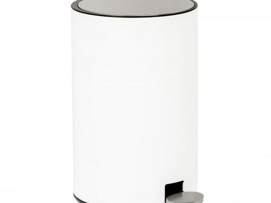 Κάδος Κουζίνας AH-CC70174 12L 26x35x42cm White-Inox Andrea House Μέταλλο,Πλαστικό