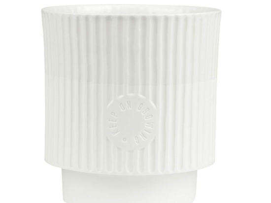 Βάζo Πορσελάνινο Keep On Growing RD0016498 14,5x13,5cm White Raeder Πορσελάνη,Γυαλί