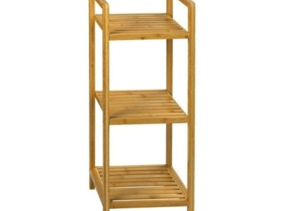 Ραφιέρα Επιδαπέδια 3 Επιπέδων AH-BA22000 30,5x30,5x75,5cm Natural Andrea House Bamboo