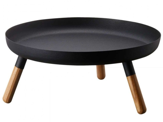 Διακοσμητική Πιατέλα YMZK5565 Φ32x13cm Natural-Black Yamazaki Μέταλλο,Ξύλο