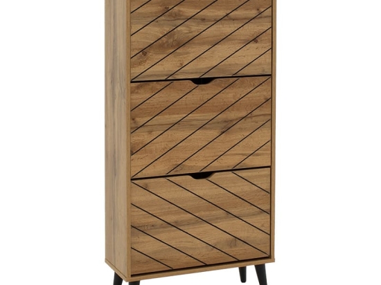 Παπουτσοθήκη Thelma pakoworld 12 ζεύγων sonoma 60x23.8x131.6εκ