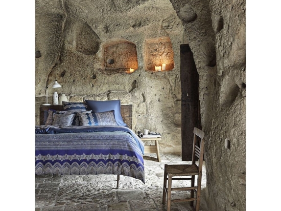Παπλωματοθήκη Brunelleschi B1 9306553 Σετ 4τμχ Blue Bassetti Υπέρδιπλo 250x210cm Σατέν