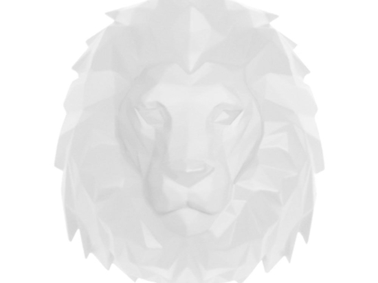 Διακοσμητικό Επιτοίχιο PT3435WH Origami Lion White Present Time Πολυρεσίνη