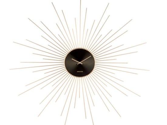 Ρολόι Τοίχου KA5819 Extreme Peony Steel Gold Karlsson Μέταλλο