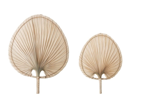 Διακοσμητικό Επιτοίχιο 82047198 Palm Leaf Σετ 2τμχ Nature Bloomingville Ξύλο
