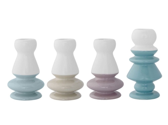 Κηροπήγια 75803648 6,5xH13/6,5xH14cm Multi Bloomingville Σετ 4τμχ Κεραμικό